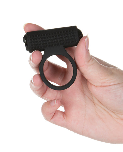 image of product,Cosmic Cock Ring w/Rechargeable Bullet - 9 Functions Black