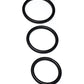 Spartacus Seamless Stainless Steel C-Ring - Black Pack of 3