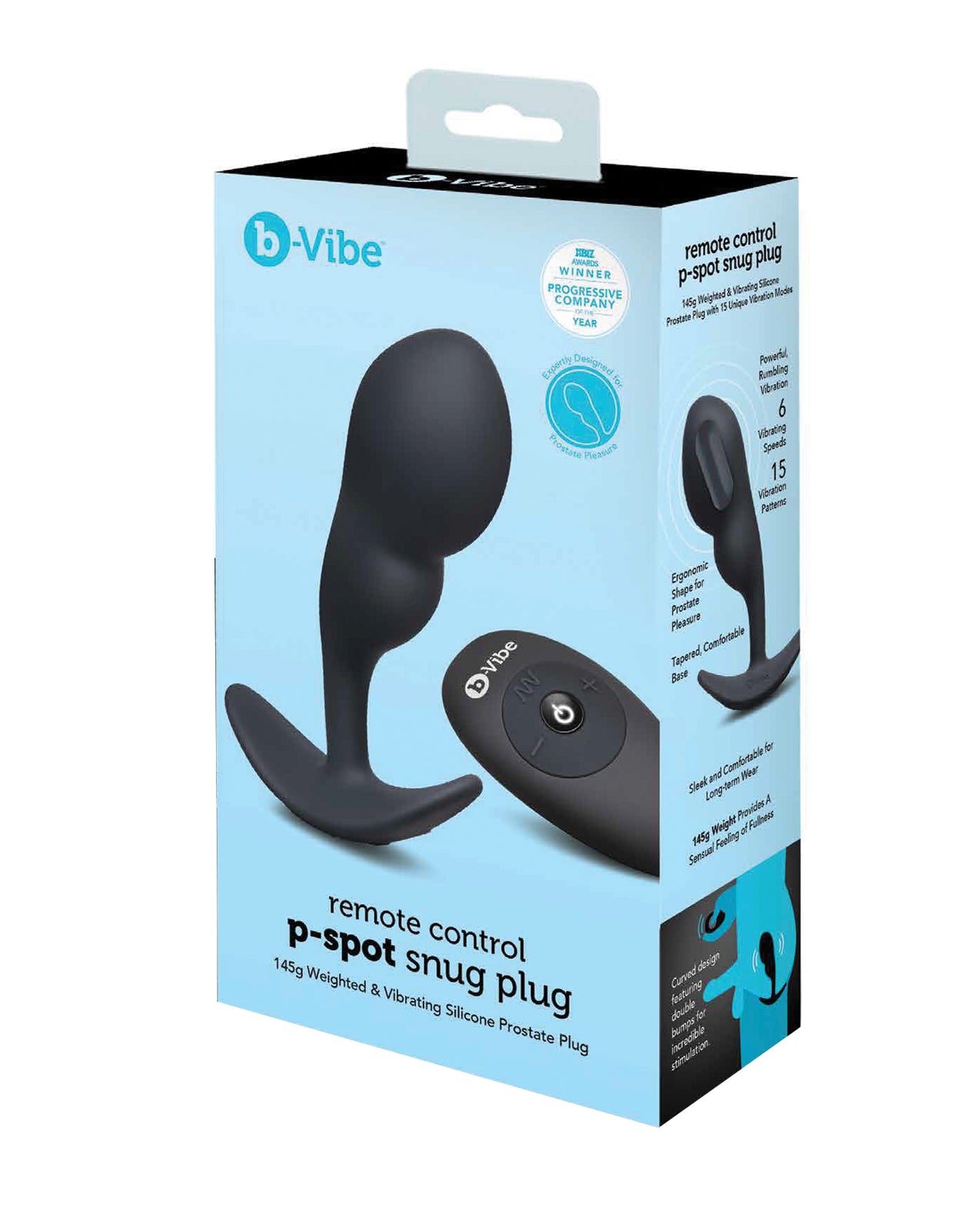 image of product,B-Vibe Remote Control P-Spot Snug Plug