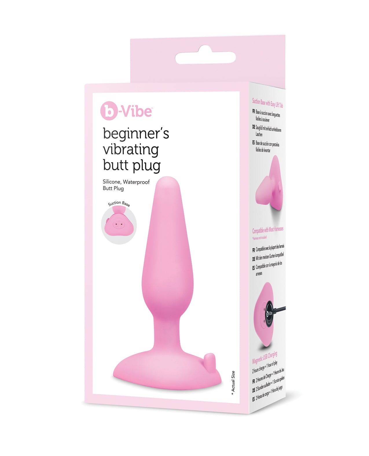 product image, B-Vibe Beginner's Vibrating Tapered Butt Plug - Pink