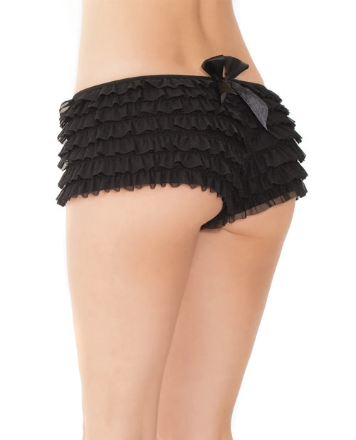 image of product,Ruffle Shorts W/back Bow Detail