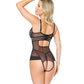 Striped Mesh & Hip Panel Teddy Black