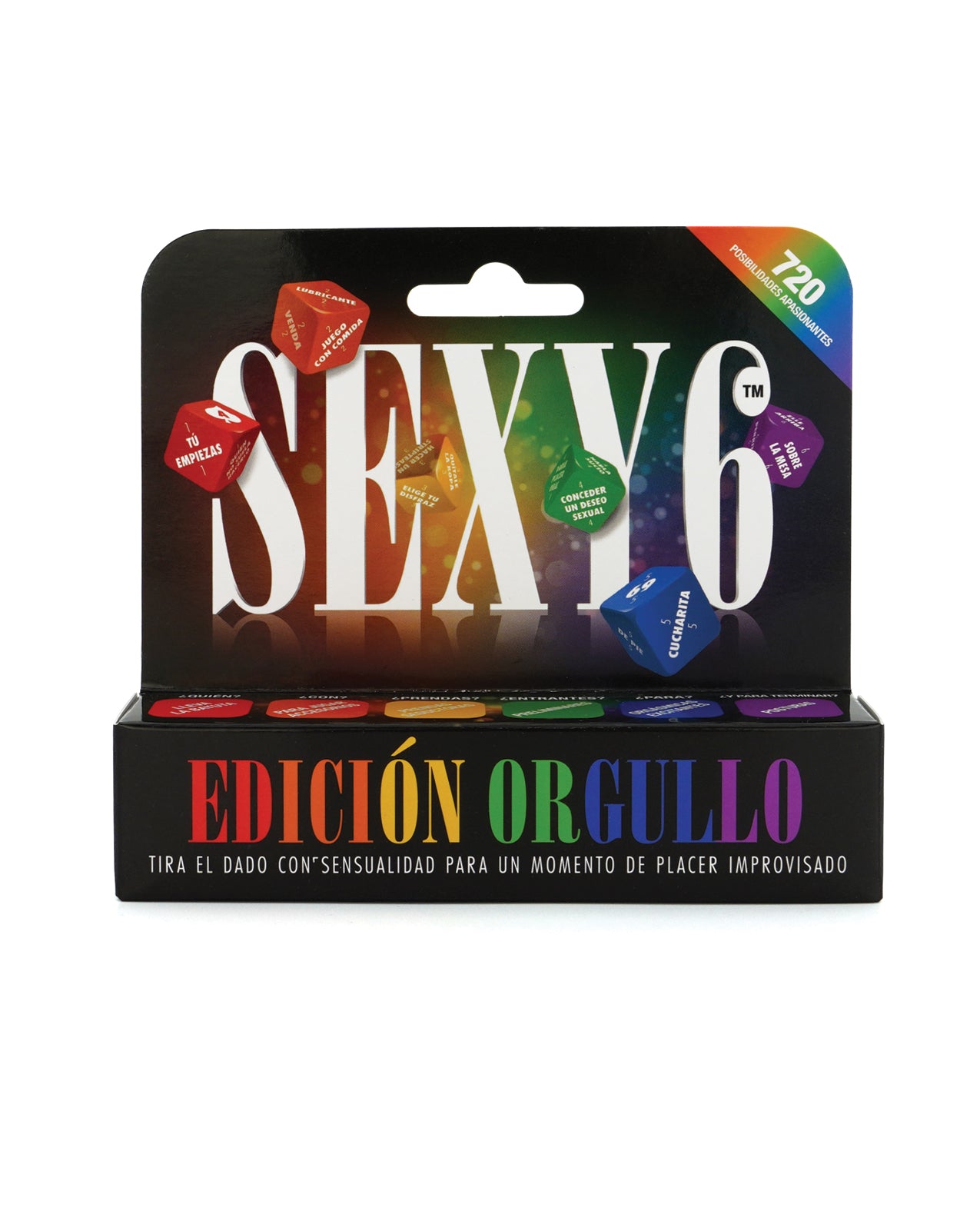 product image, Sexy 6 Dice Game Pride Edition - Spanish Version