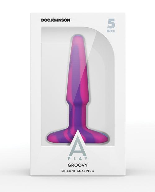 image of product,A Play 5" Groovy Silicone Anal Plug