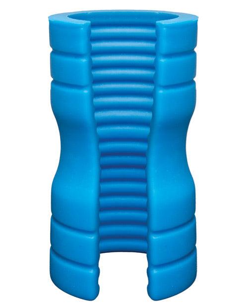 image of product,OptiMale Truskyn Silicone Stroker Ribbed - Blue