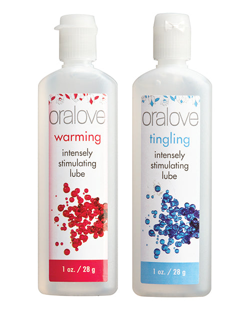 image of product,Oralove Delicious Duo Flavored Lube - Warming & Tingling