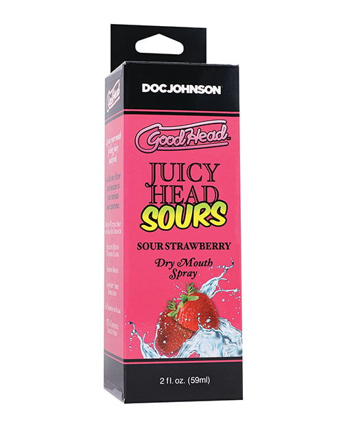 product image, GoodHead Juicy Head Dry Mouth Spray - 2 oz Spray Bottle Sour Strawberry