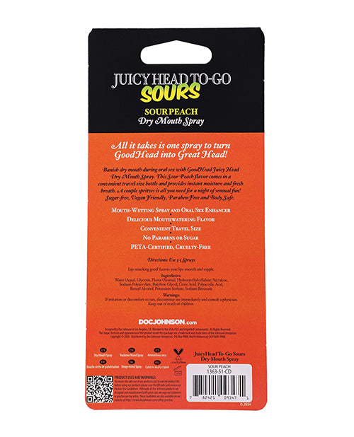 image of product,GoodHead Juicy Head Dry Mouth Spray To-Go - .30 oz Sour Peach