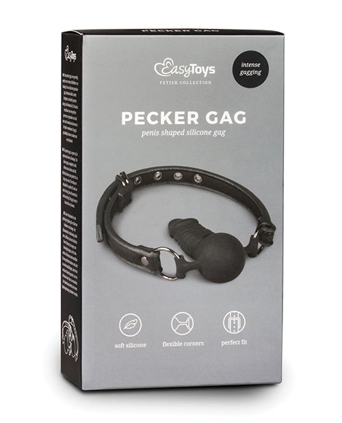 product image, Easy Toys Ball Gag w/Silicone Dong - Black