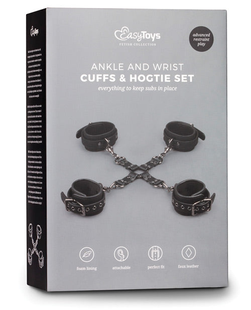 product image, Easy Toys Hogtie w/Hand & Anklecuffs - Black