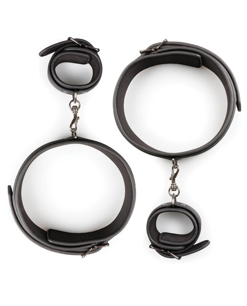 image of product,Easy Toys Thigh & Wrist Cuff Set - Black