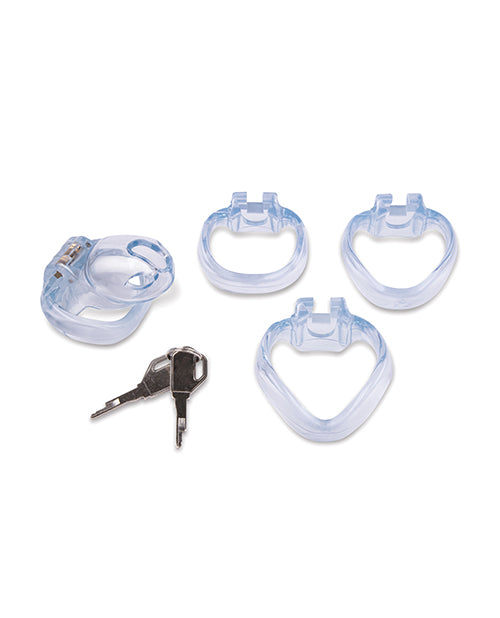 product image,Lockmaster 3.5" Side Lock See Thru Chastity Cage - Clear