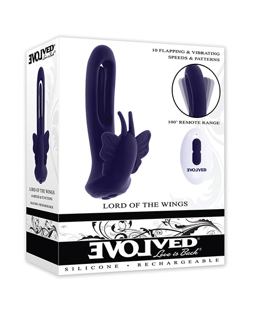 product image, Evolved Lord of the Wings Flapping & Vibrating Stimulator - Purple