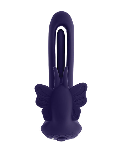 image of product,Evolved Lord of the Wings Flapping & Vibrating Stimulator - Purple