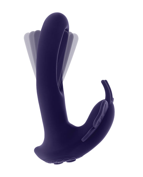 image of product,Evolved Lord of the Wings Flapping & Vibrating Stimulator - Purple