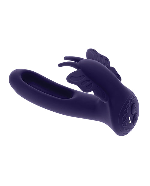 image of product,Evolved Lord of the Wings Flapping & Vibrating Stimulator - Purple