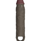 Shaft Flexskin Liquid Silicone 7.8" Vibrating Sheath - Mahogany