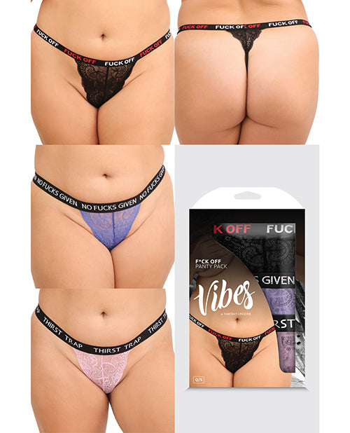 product image, Vibes Fuck 3 Pack Thongs Assorted Colors QN