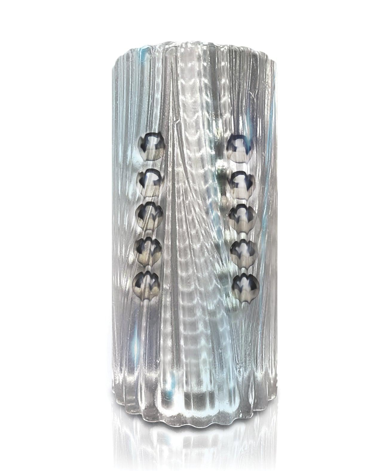 image of product,MSTR B8 Balls to the Wall Clear-View Beaded Stroker - Clear