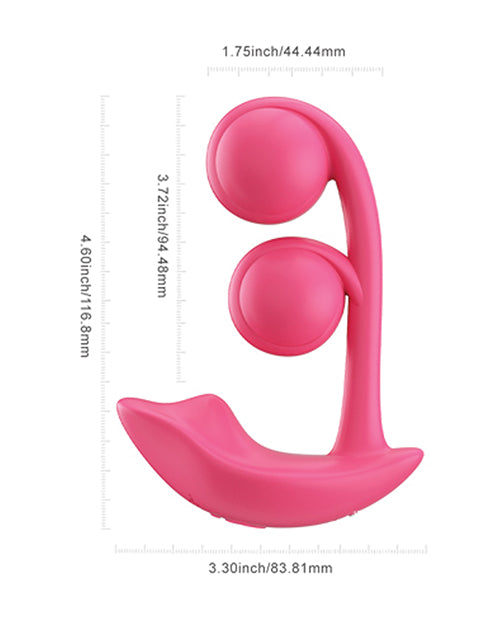 product image,Melody Twin Balls Clit & G-Spot Vibrator - Pink