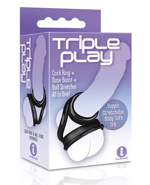 product image, The 9's Triple Ring TPR Cock Ring