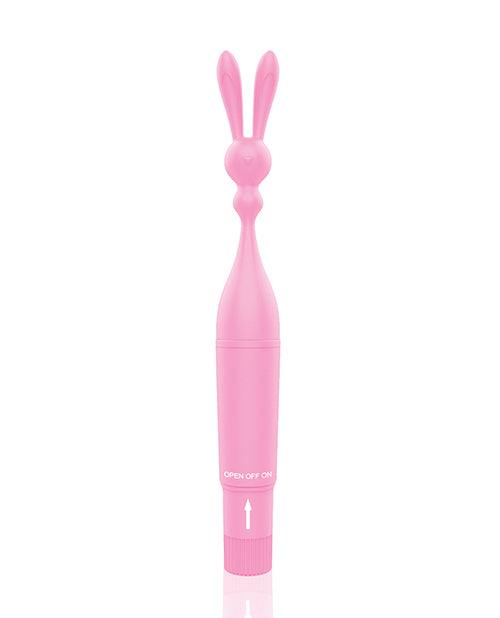 image of product,The 9's Clitterific! Button Bunny Clitoral Stimulator - Pink