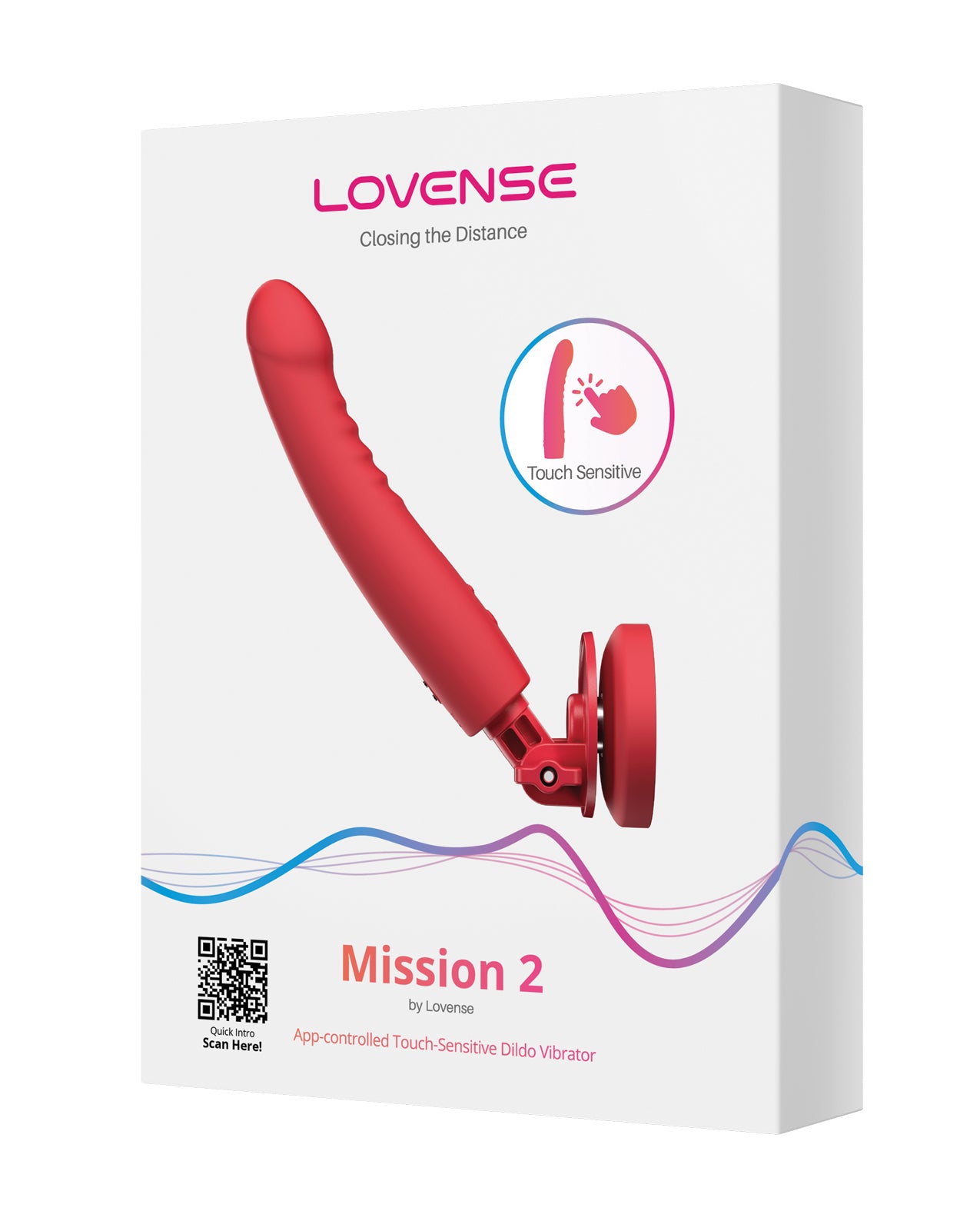 product image, Lovense Mission 2 Touch-Sensitive Tech - Red