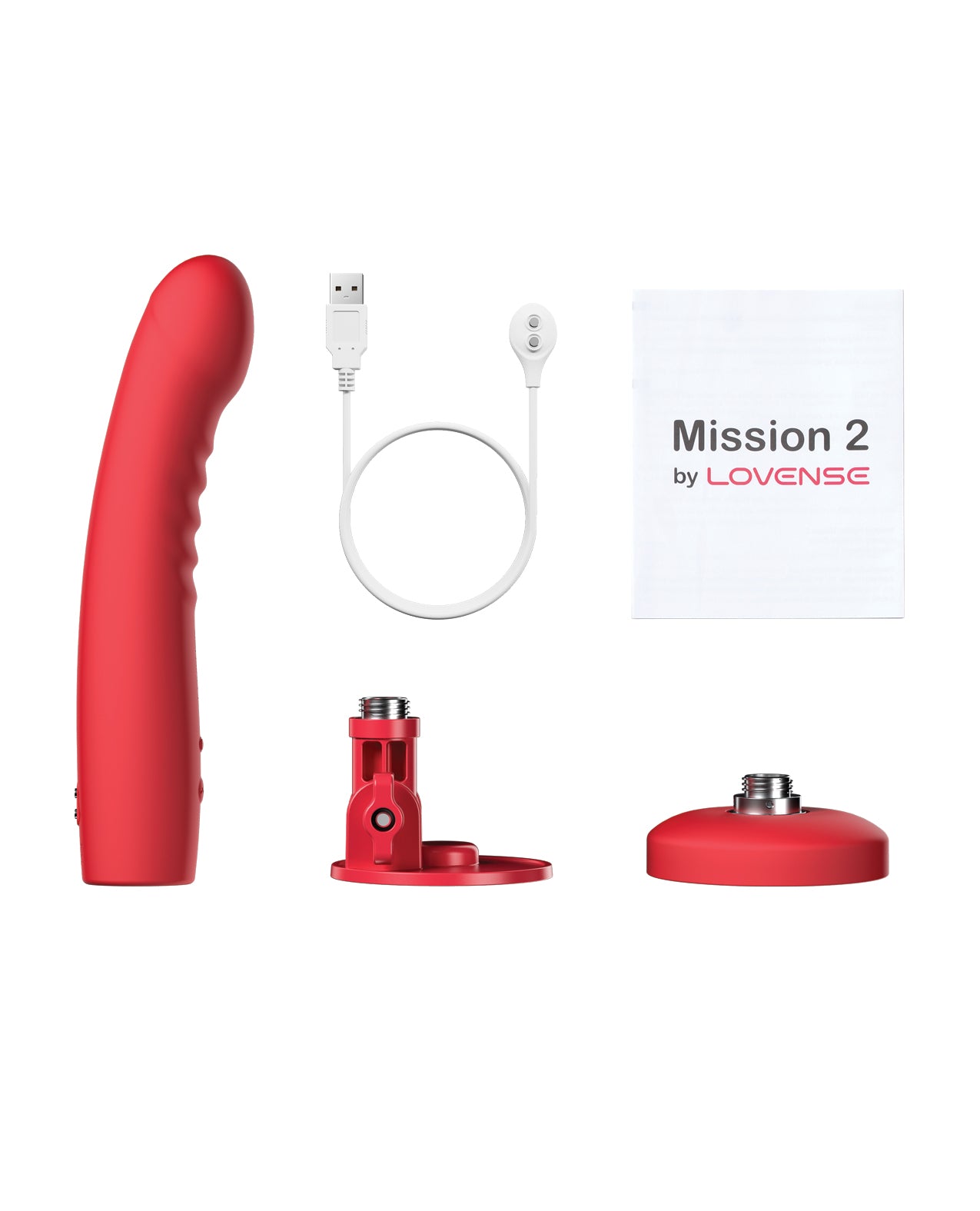 image of product,Lovense Mission 2 Touch-Sensitive Tech - Red