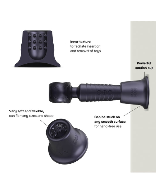 product image,Manwan Holden Suction Cup Wand Holder - Black Plum