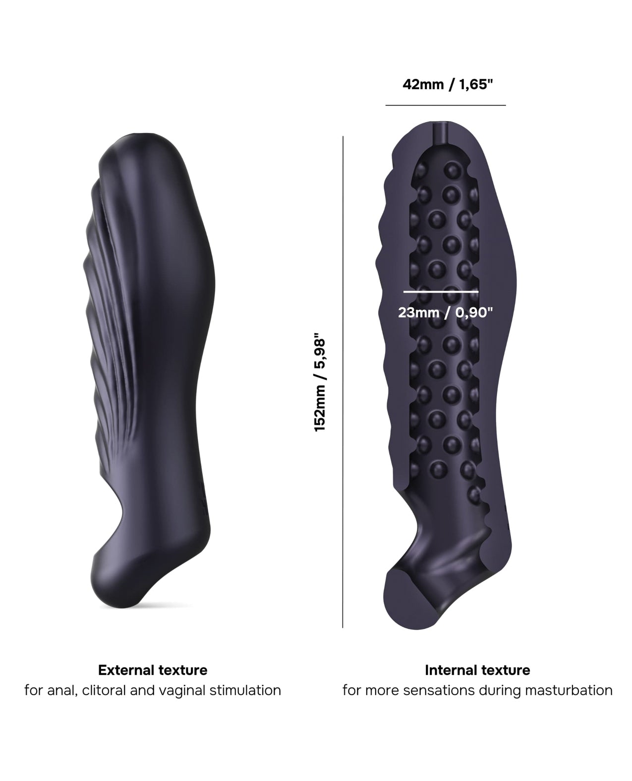 image of product,Manwan RYZER Penis Sleeve - Black Plum