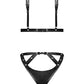 Lust Contessa Cupless Strappy Brazilian Teddy Black