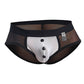 Male Basics Mob Maitre D Brief, Bow & French Cuffs Black/white