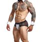 Male Basics Mob Maitre D Brief, Bow & French Cuffs Black/white