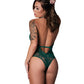 Evermore Lace Plunge Teddy - Emerald L/XL