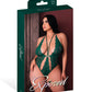 Evermore Lace Plunge Teddy - Emerald QN