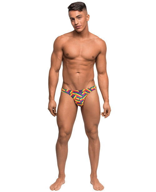 product image, Pride Fest Contoured Pouch Bong Thong Rainbow