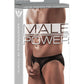 Male Power Nylon Spandex Pouchless Brief Black O/S