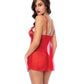 Sequin Embellished Babydoll w/G-String - Red - SEXYEONE