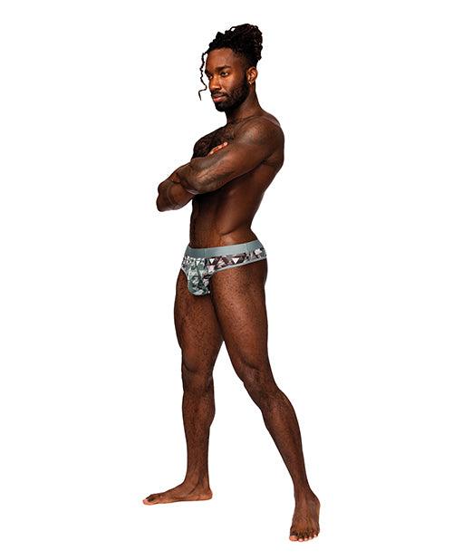 product image, Sheer Prints Mesh Poly Spandex Thong Flamingo