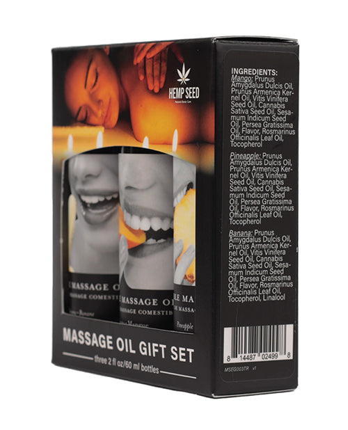 image of product,Earthly Body Edible Massage Oil Gift Set - 2 Oz