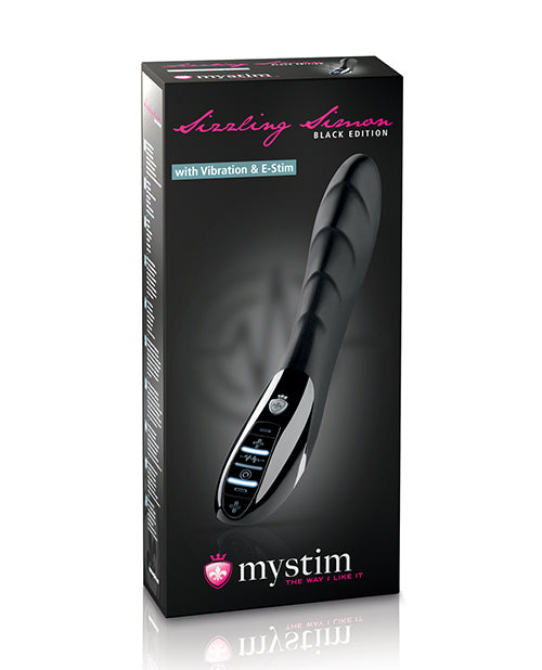 product image, Mystim Sizzling Simon eStim Vibrator Black Edition - Black