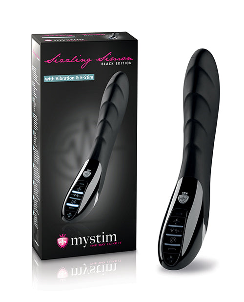 image of product,Mystim Sizzling Simon eStim Vibrator Black Edition - Black