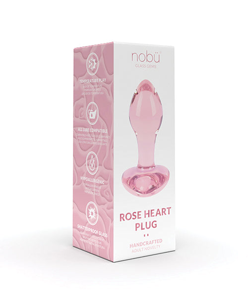 image of product,Nobu Rose Heart Plug - Pink