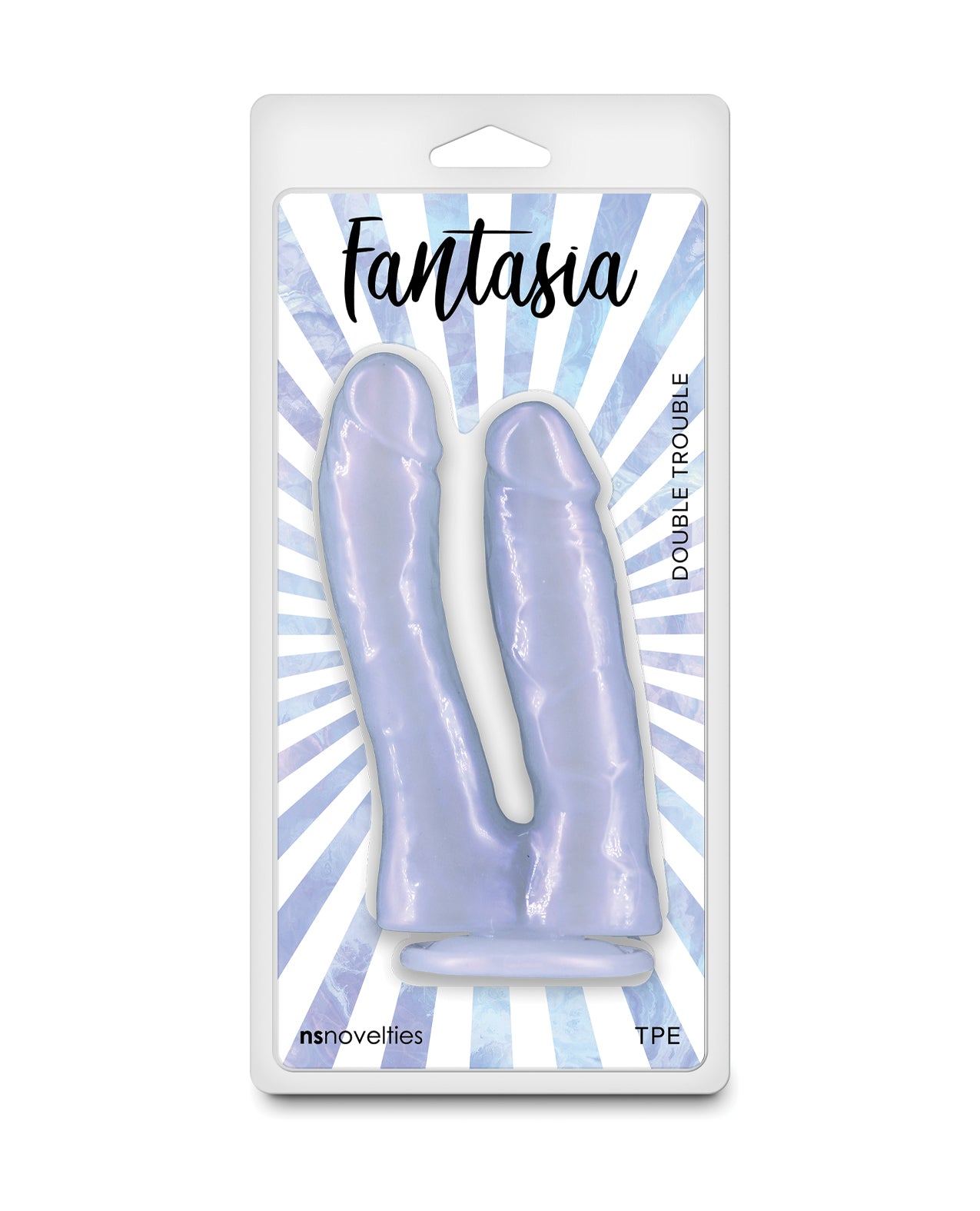 product image, Fantasia Double Trouble Dildo - Azure