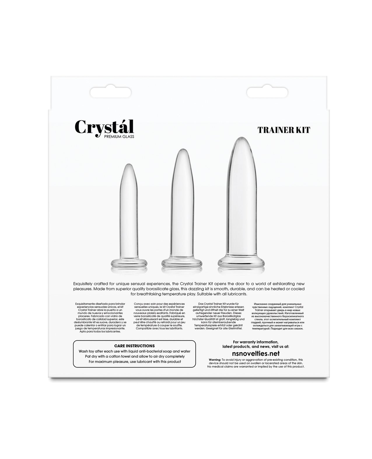 image of product,Crystal Anal Trainer Kit - Clear  3 pc Set