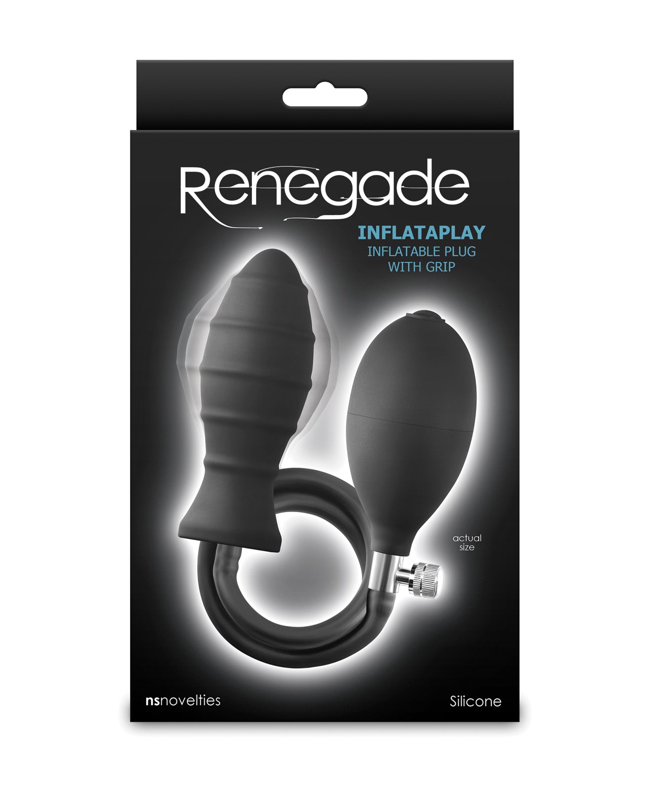 product image, Renegade Inflataplay Inflatable Anal Plug - Black