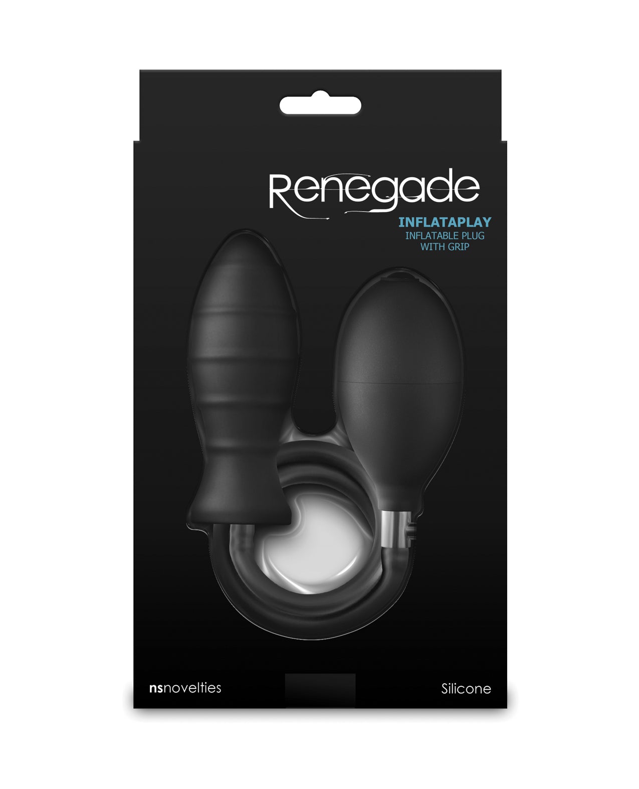 image of product,Renegade Inflataplay Inflatable Anal Plug - Black