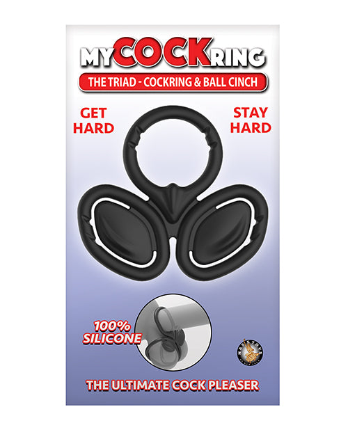 product image, My Cock Ring The Triad Cockring & Ball Cinch - Black