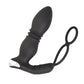 Ass-station Remote Prostate Power Plug w/Cock & Ball Ring - Black