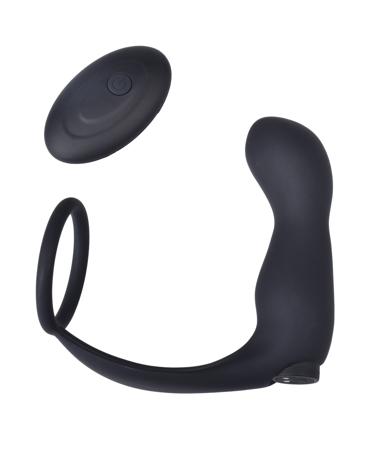 image of product,Ass-station Contoured Anal Plug w/Remote - Black